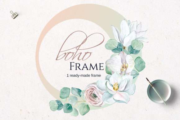 Download Watercolor Boho Frame - Premium Resources