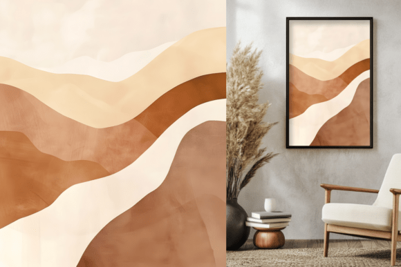 Download Warm Earth Tone Landscape Abstract Art - Abstract Collection