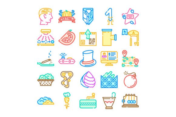 Download Various Outline Abstract Icons Collectio - Abstract Collection