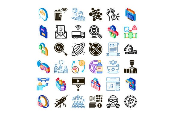 Download Diverse Abstract Icons Illustrating Mode - Abstract Collection