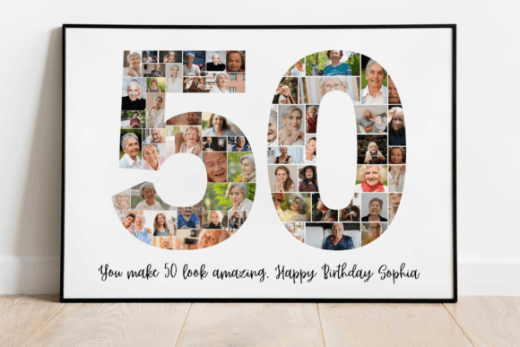 Download 50th Birthday Photo Collage Template - Template Collection