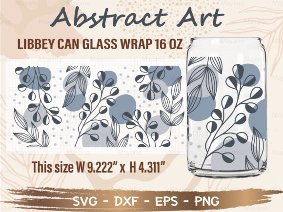 Download Abstract Art 16Oz Libbey Can Glass Wrap - Abstract Collection