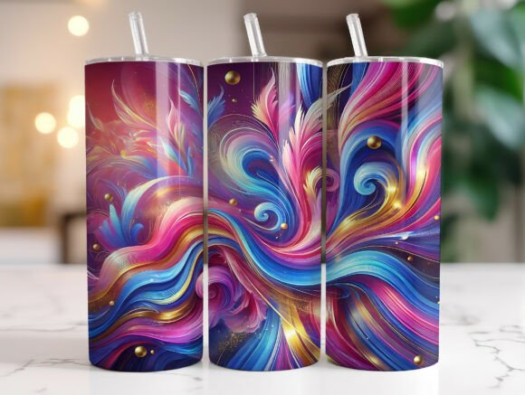 Download Vibrant Abstract Illustrations Tumbler - Abstract Collection