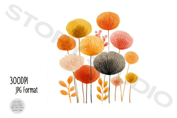Download Abstract Floral Earthy Tone Clipart Set - Abstract Collection