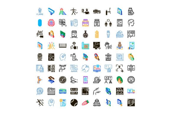 Download Diverse Set of Abstract Icons Representi - Abstract Collection