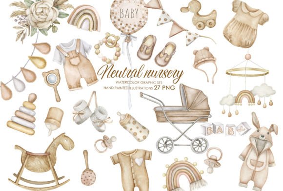 Download Watercolor Boho Nursery Clipart - Watercolor boho Collection