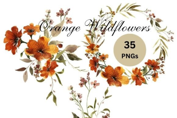Download Watercolor Boho Wildflowers Clipart PNG - Premium Resources