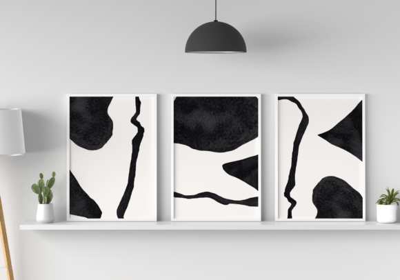 Download Set of 3 Scandinavian Abstract Art - Abstract Collection