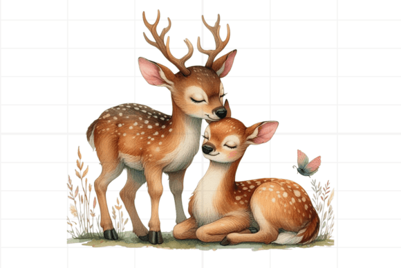 Download Watercolor Boho Deer Clipart - Premium Bundle