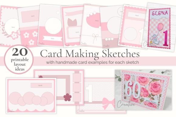 Download Card Making Sketches - Layout Templates - Template Collection